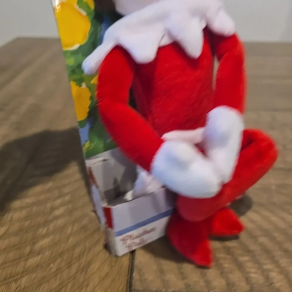 Girl Elf on the Shelf Plushee Pals PLUSH Christmas Doll Blue Eyes Brown Hair